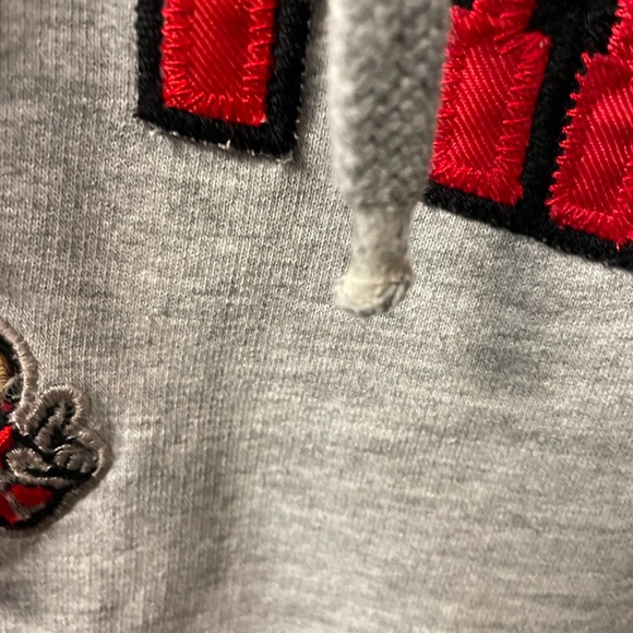 Old Varsity Sweater Adult Large Gray Ohio State Buckeyes Pull Over Hoodie - Picture 4 of 6